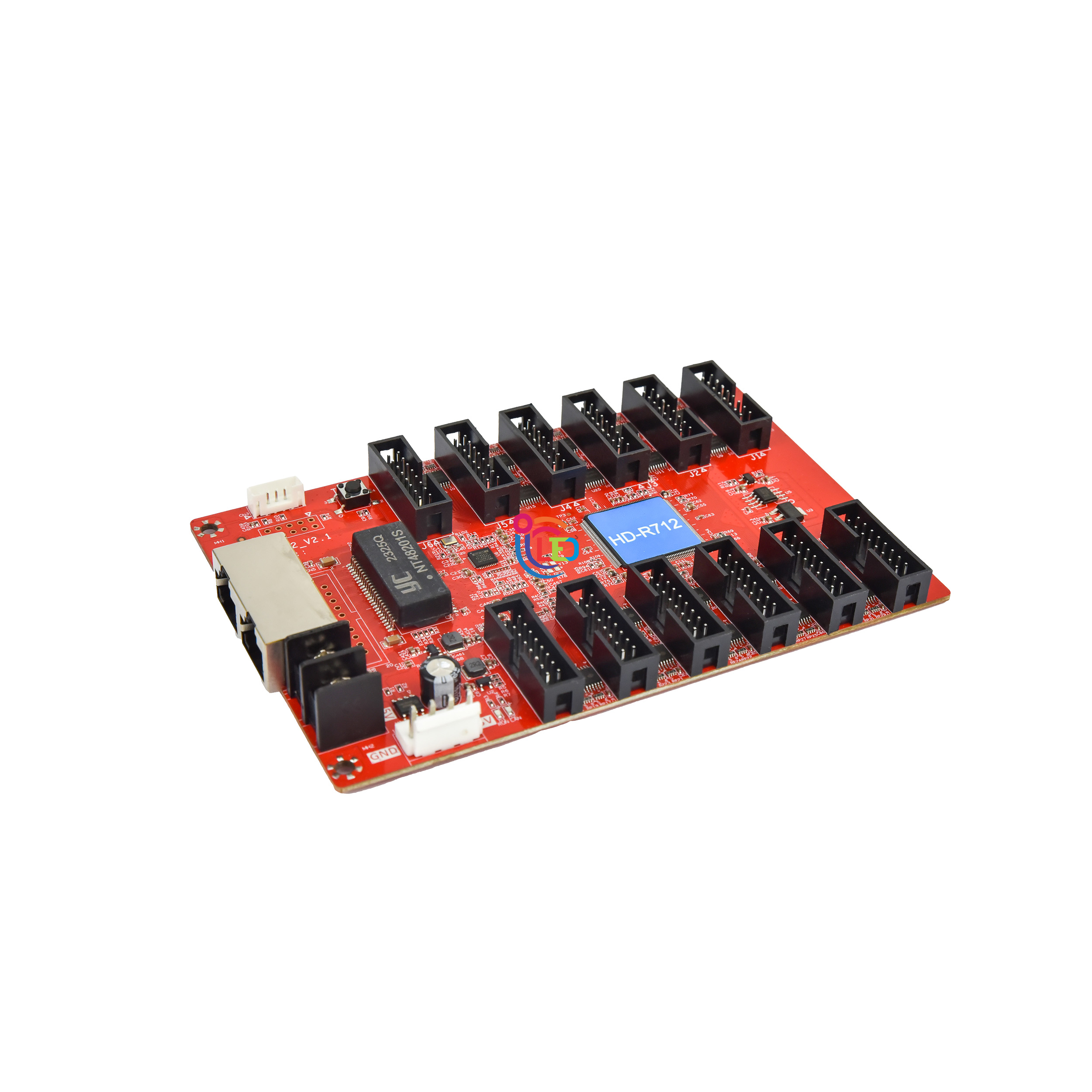 کارت گیرنده HD-R712 محصول شرکت huidu دارای 12 خروجی هاب 75